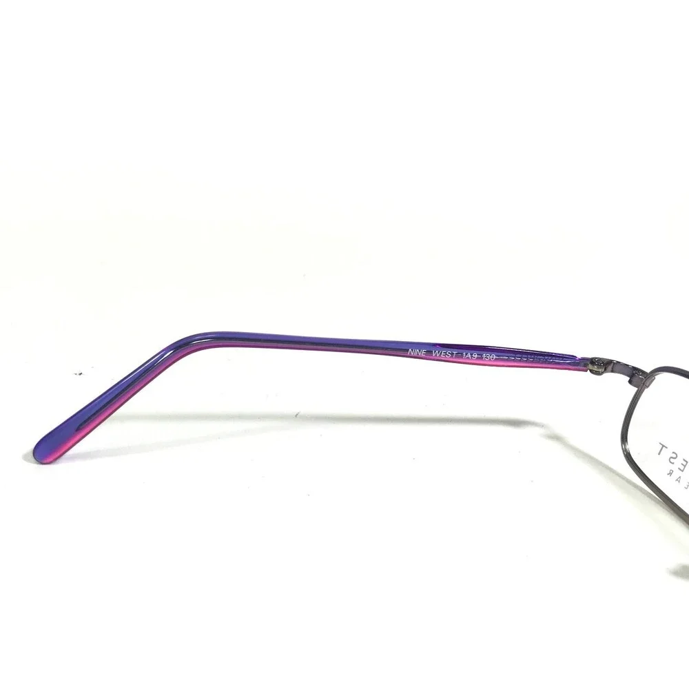 Nine West Petite Eyeglasses Frames 78 1A9 Purple Rectangular 48-19-130